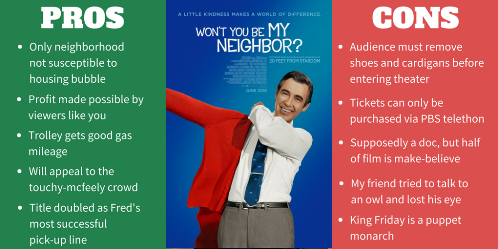 PROS &amp; CONS_ Won't You Be My Neighbor_